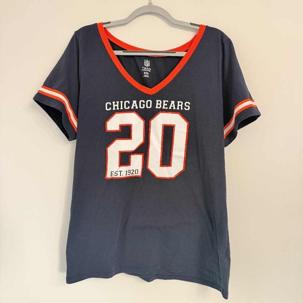 🏈🐻 Chicago Bears V-Neck Team Apparel Tee – Women’s 2XL 🐻🏈
